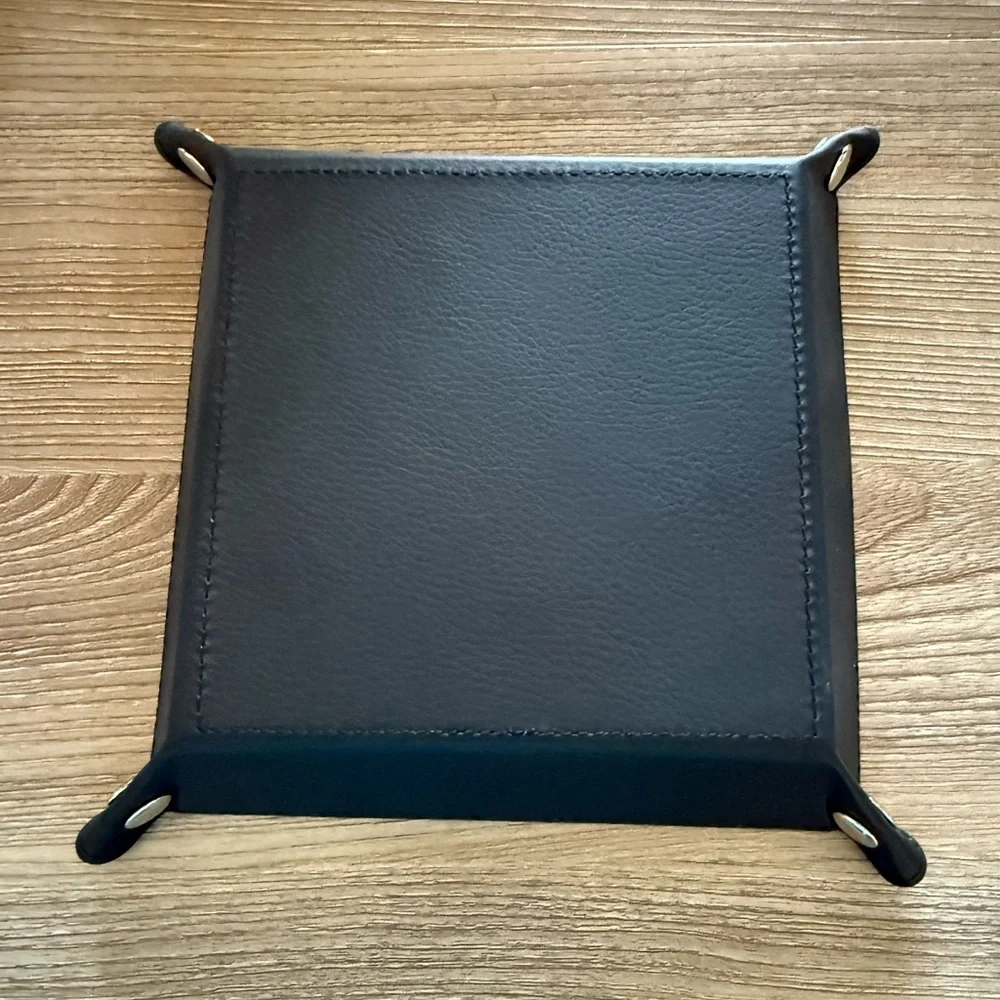 HANDMADE FASHION Foldable PU Leather Accessory Tray